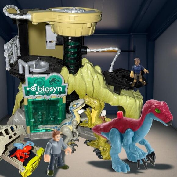Imaginext Jurassic World Dinosaur Lab Truck Owen Grady Dr. Grant Figures - Picture 10 of 10